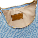 Kleine Damen-Beuteltasche LIU JO aus Jacquard-Stoff mit Monogramm-Logo in Dusty Blue