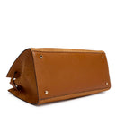 Borsa Donna a Mano Media LIU JO Marrone con Logo Monogram All Over