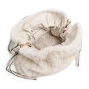 Borsa Donna a Spalla Small LIU JO linea Riccy in Faux Fur color Crema