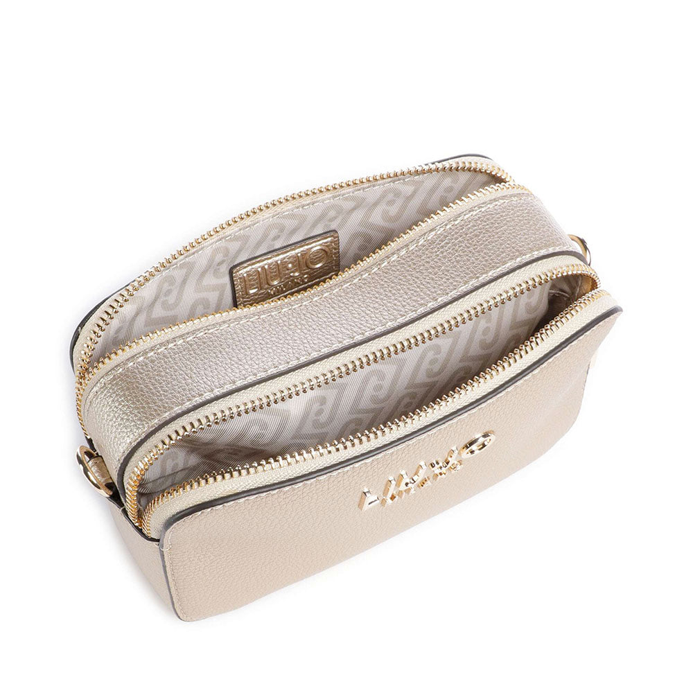 Borsa Donna a Tracolla Small LIU JO Better stampa Bottalata Light Gold