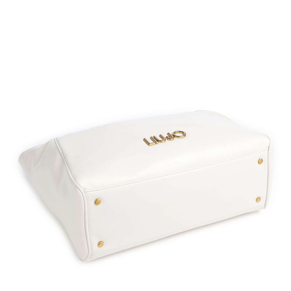 Women's Large Cream Tote Bag LIU JO with Decorative Chain