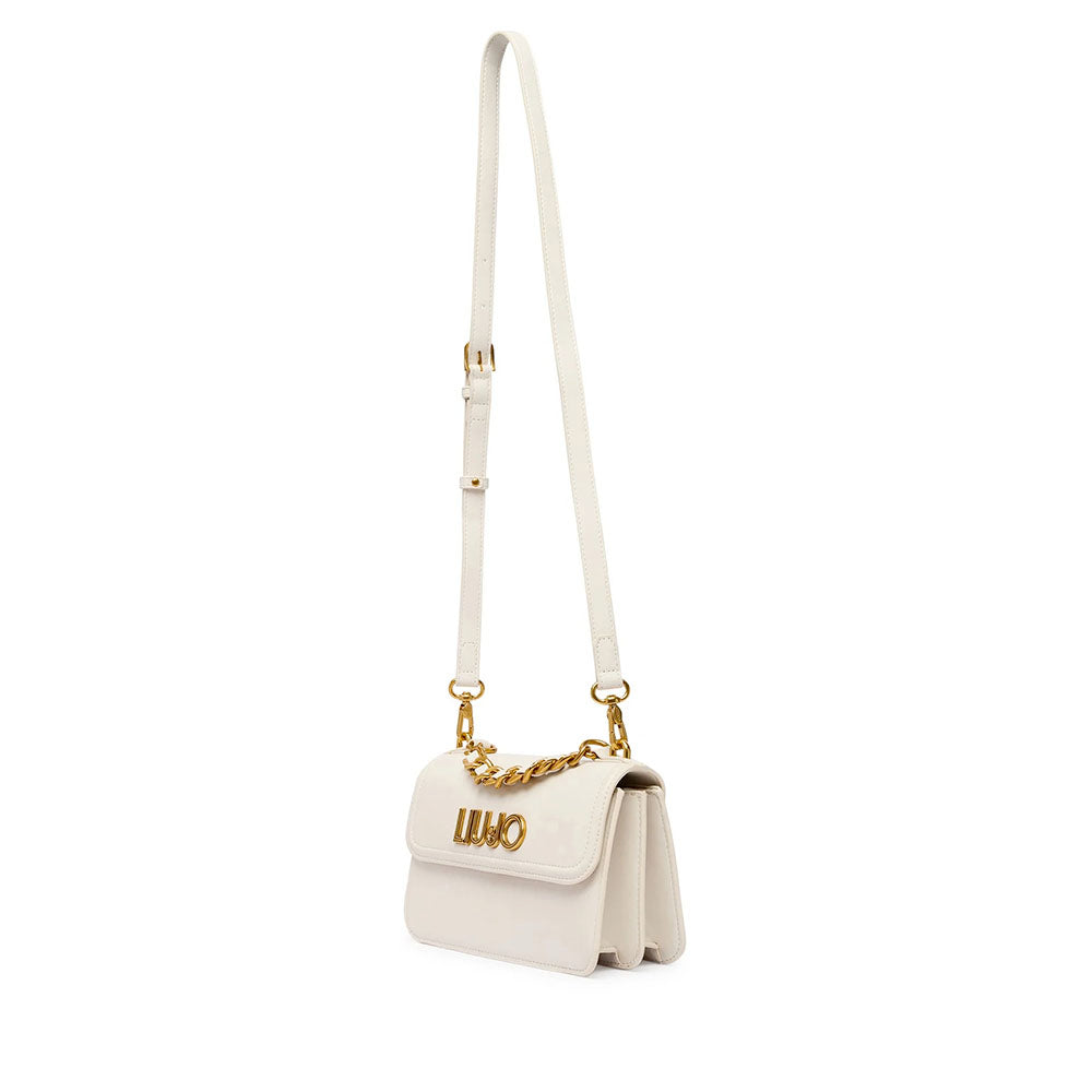 Women's Cream Crossbody Bag LIU JO with Decorative Chain