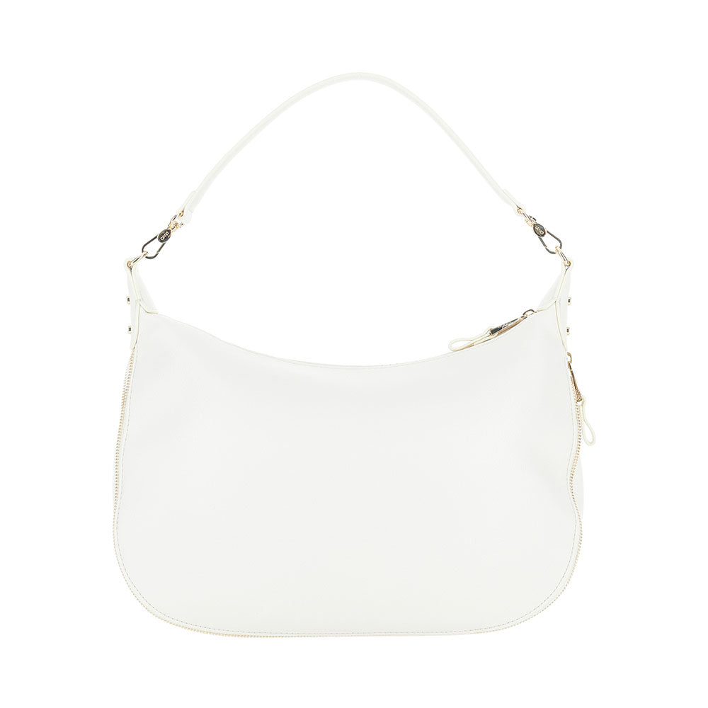 Hobo Bag Large con Tracolla LIU JO color Crema con Logo Laserato Monogram