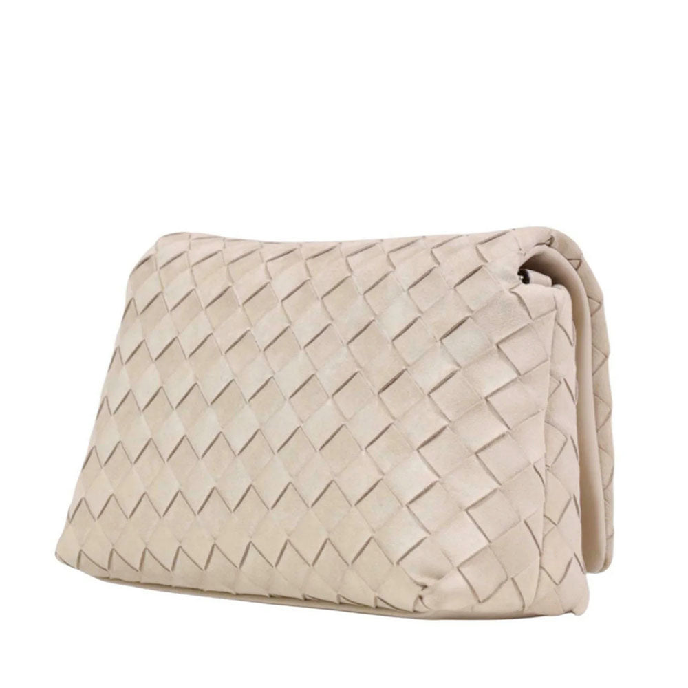 Borsa Media a Spalla Donna LIU JO Better linea La Puffy Intrecciata Beige