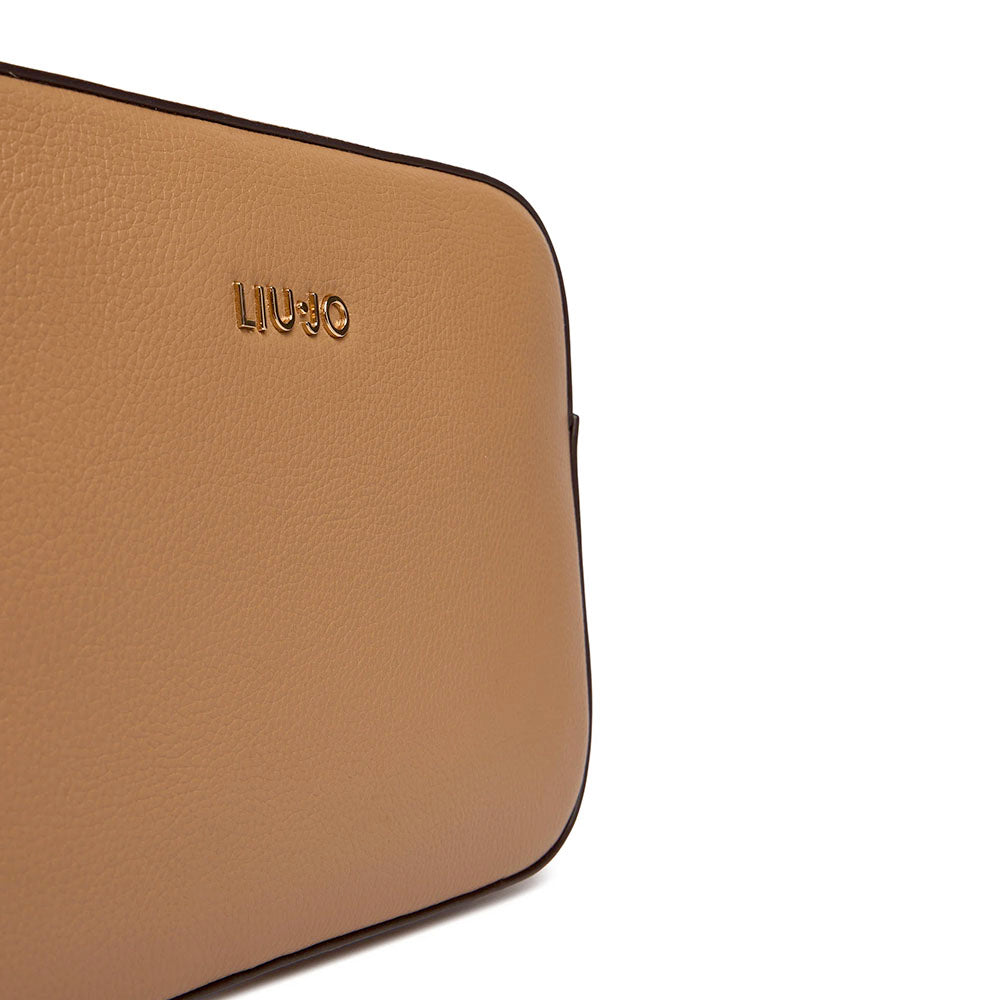 Borsa Donna a Tracolla Media LIU JO Better effetto Bottalato color Cammello