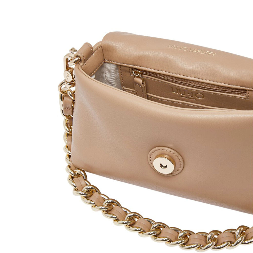Kleine Damen-Schultertasche LIU JO Better Modell La Puffy in Kamel