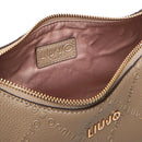 Hobo Bag Donna a Tracolla LIU JO Better Desert Taupe con Logo in Rilievo All Over