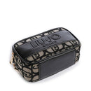 Borsa Donna a Tracolla LIU JO in Tessuto Jacquard con Logo All Over Nero
