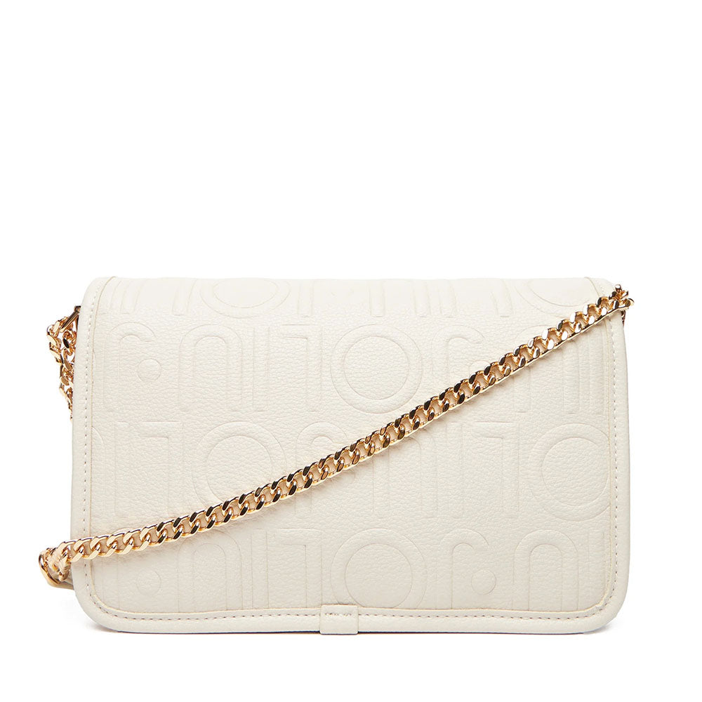 Borsa Donna a Spalla e Tracolla LIU JO Better Effetto Bottalato con Logo in Rilievo Marmo