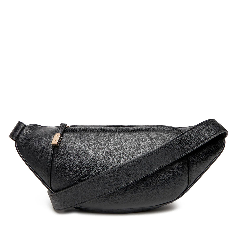 Marsupio Donna LIU JO Better Effetto Bottalato con Logo in Rilievo Nero