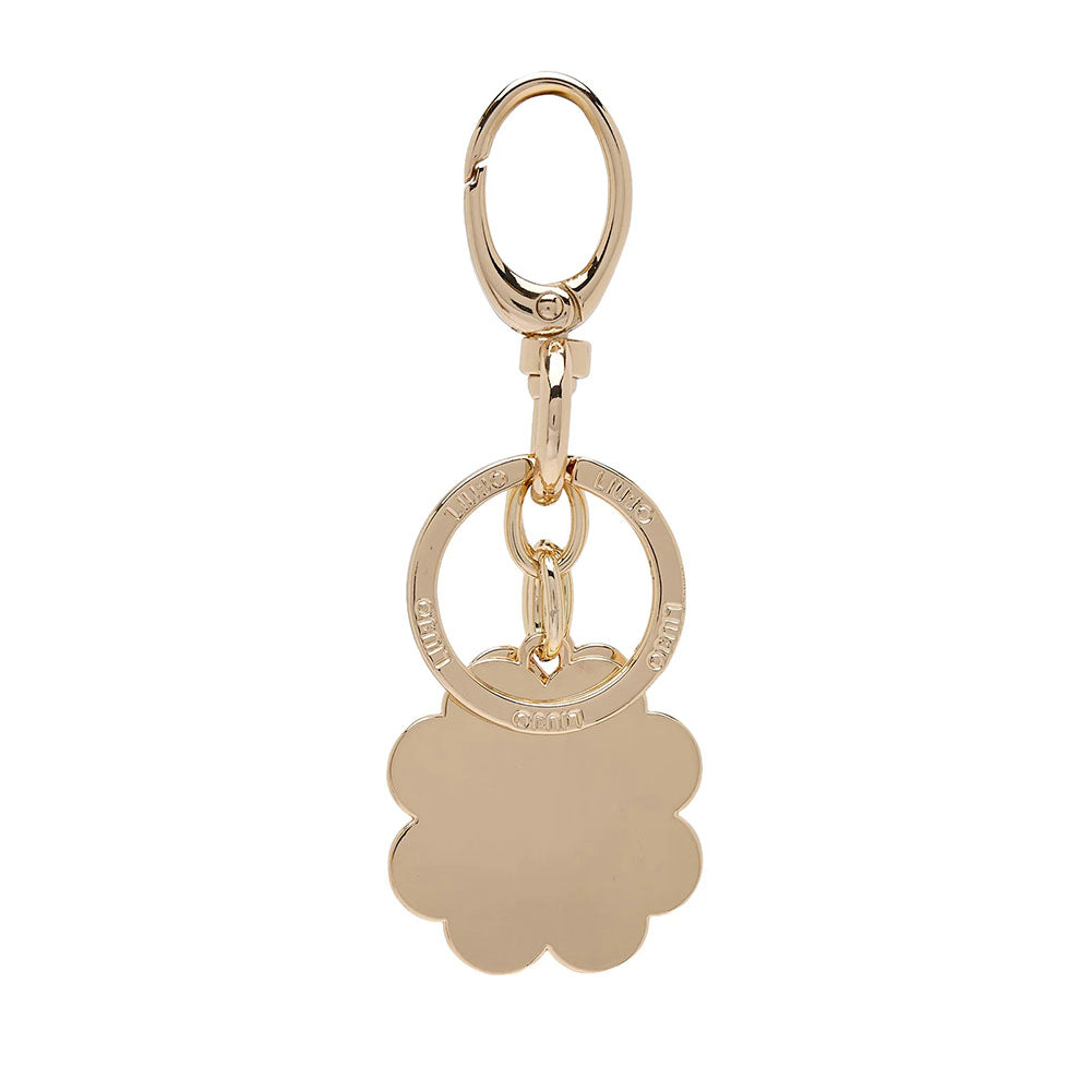 Portachiavi Donna LIU JO con Quadrifoglio in Metallo con inserti stampa Animalier