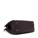Borsa Donna a Mano Small LIU JO in Ecopelle Marrone Scuro con Logo in Rilievo All Over