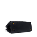 Borsa Donna a Mano Small LIU JO in Ecopelle Nera con Logo in Rilievo All Over