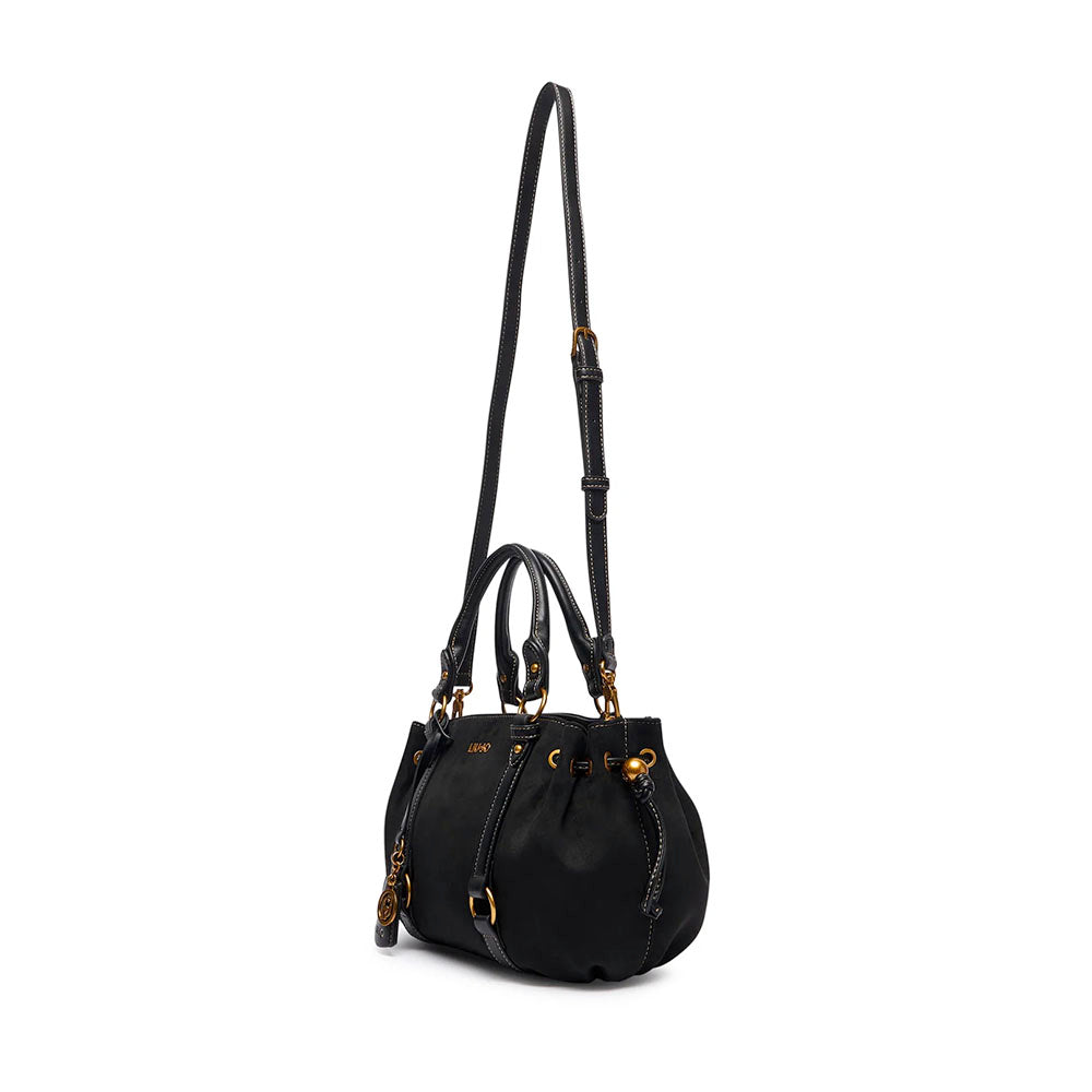 Bauletto Donna a Mano LIU JO in Tessuto effetto Camoscio Nero