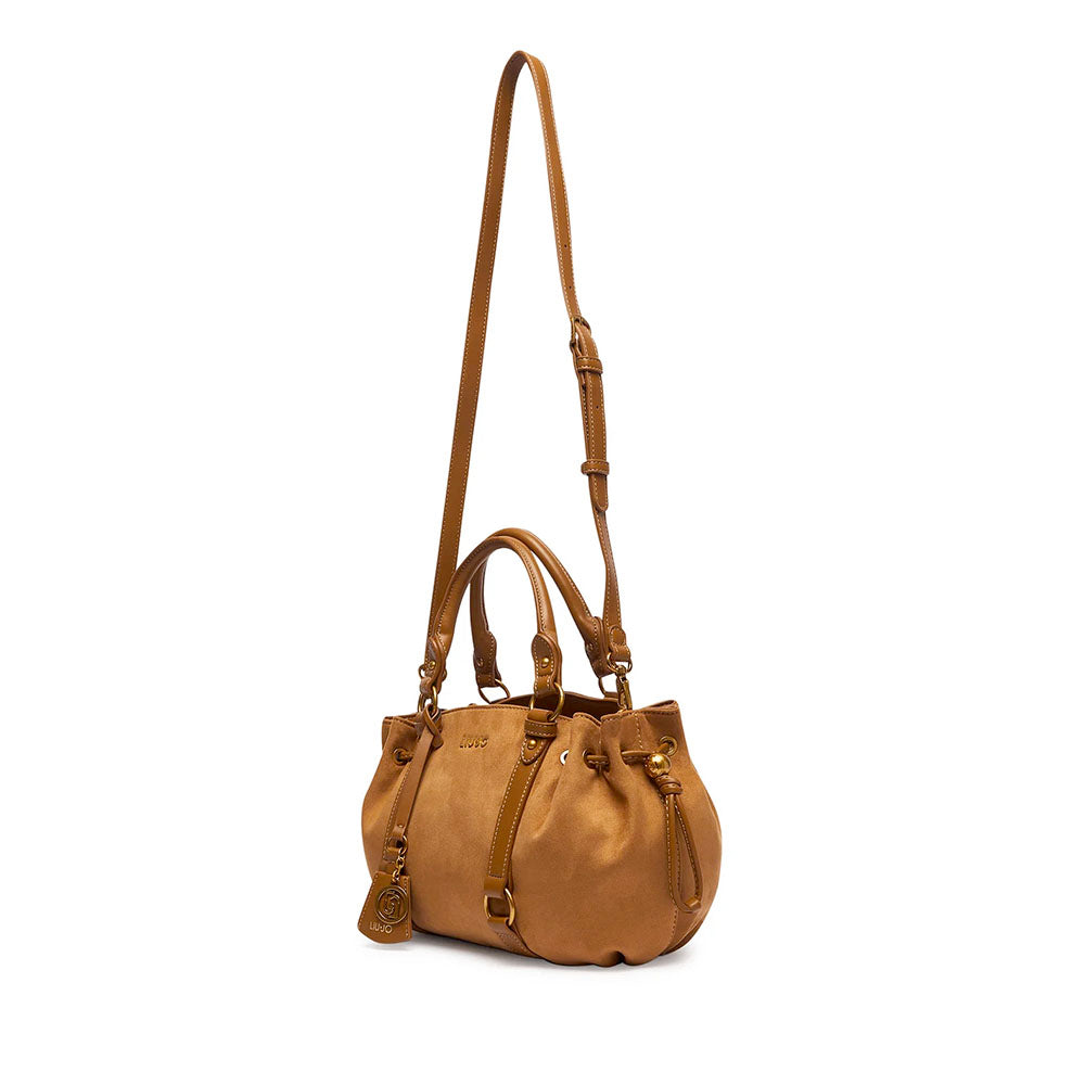 Bauletto Donna a Mano LIU JO in Tessuto effetto Camoscio Beige