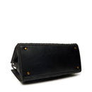 Borsa Donna a Mano Media LIU JO in Ecopelle Nera con Logo in Rilievo All Over