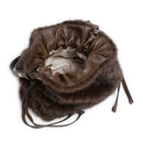 Borsa Donna a Spalla Small LIU JO linea Riccy in Faux Fur Marrone Scuro