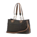 Shopping Bag Donna LIU JO Marrone Scuro con Logo Embossed All Over