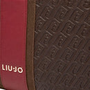 Borsa Donna a Spalla LIU JO Marrone Scuro con Logo Embossed All Over