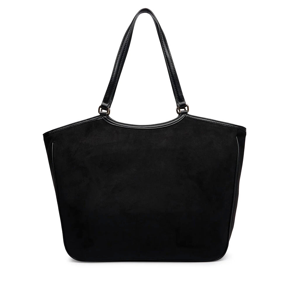 Maxi Tote Bag Donna LIU JO in Microfibra effetto Camoscio Nero