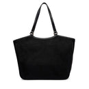 Maxi Tote Bag Donna LIU JO in Microfibra effetto Camoscio Nero