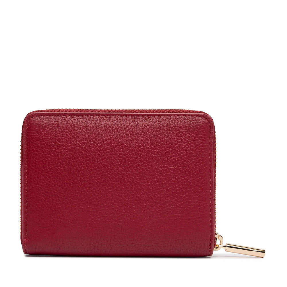 Portafoglio Donna Zip Around Small LIU JO effetto Bottalato Bordeaux