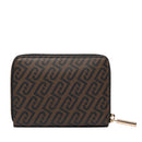 Portafoglio Donna Zip Around Small LIU JO Testa di Moro con Logo All Over
