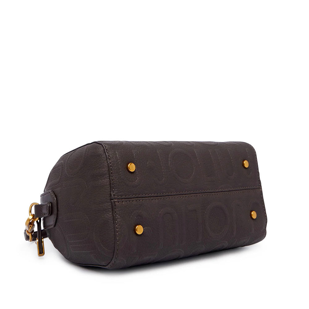 Bauletto Donna a Mano Small LIU JO in Ecopelle Marrone Scuro con Logo Embossed