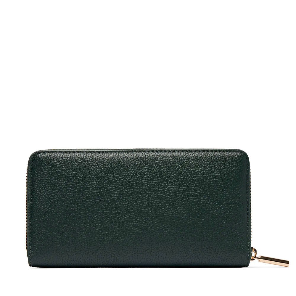 Portafoglio Donna Zip Around LIU JO effetto Bottalato Verde Foresta