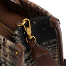 Borsa Donna a Mano Small LIU JO in Tessuto stampa Check Testa di Moro con Paillettes