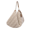 Maxi Borsa Donna a Spalla LIU JO in Maglia Trapuntata color Crema