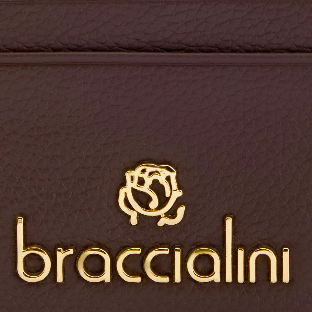 Portatessere Donna BRACCIALINI linea Basic in Pelle Marrone