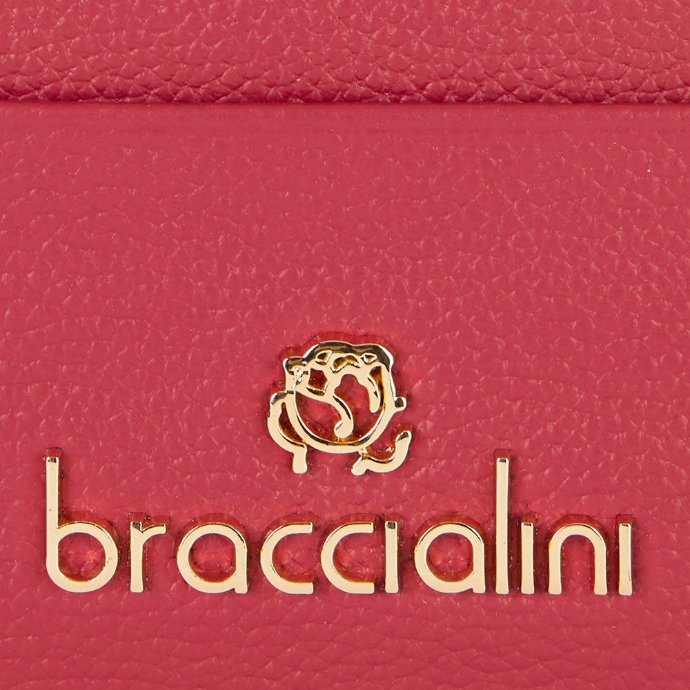 Portatessere Donna BRACCIALINI linea Basic in Pelle Rosso Scuro