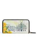 Portafoglio Donna Zip Around BRACCIALINI linea Cartoline stampa Milano