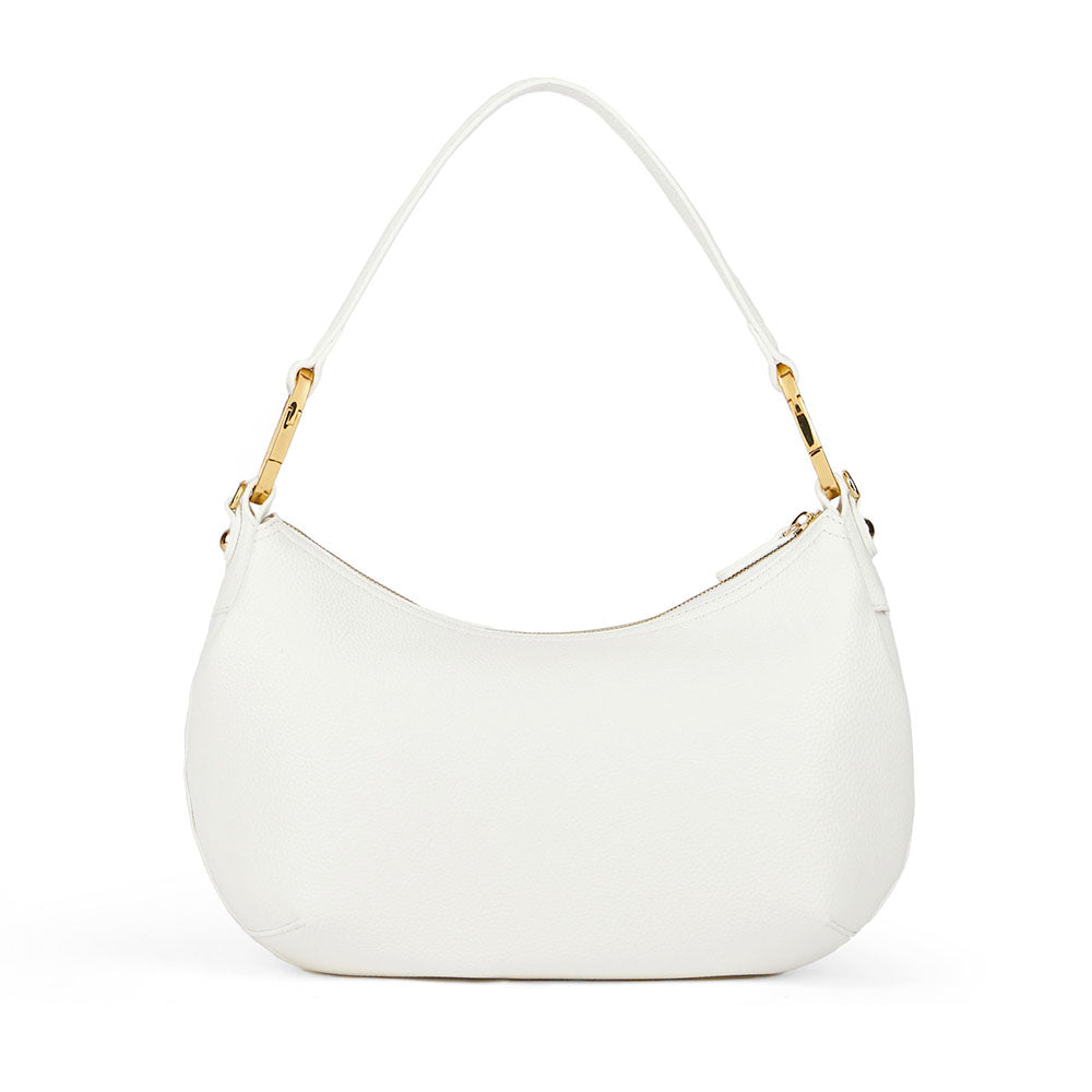 Borsa Donna Mezzaluna a Spalla Media BRACCIALINI linea Beth Jewels Bianco