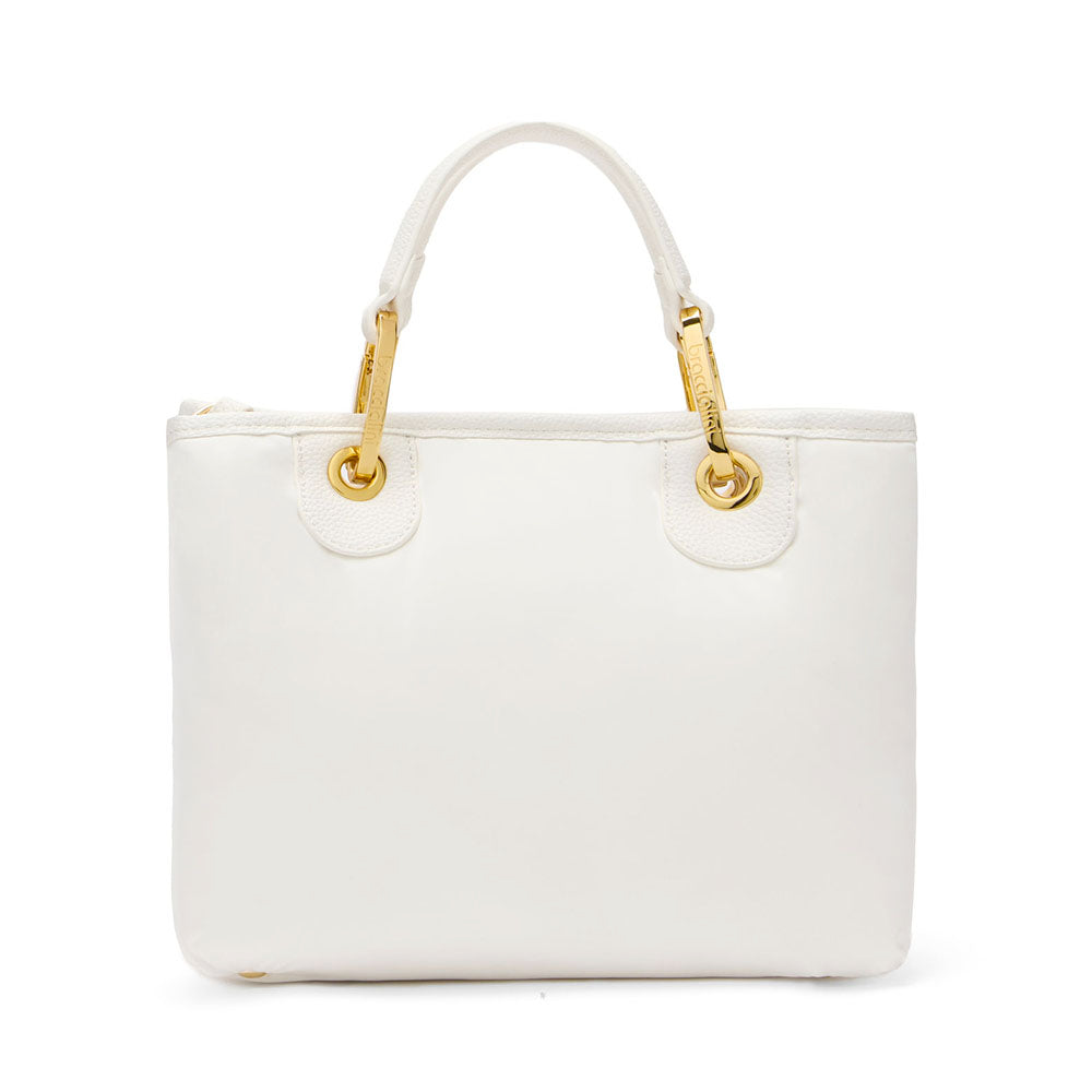 Borsa Donna a Mano Media BRACCIALINI linea Beth Puffy in Nylon Bianco