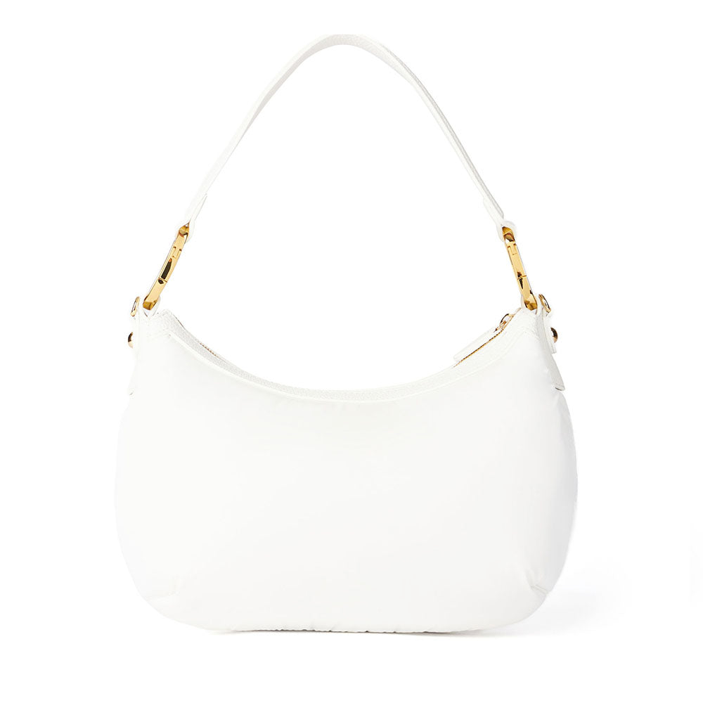 Borsa Donna a Spalla Media BRACCIALINI linea Beth Puffy in Nylon Bianco