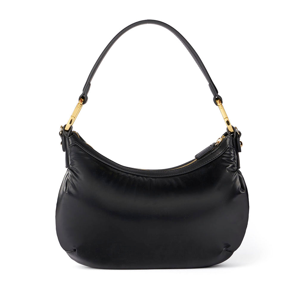 Borsa Donna a Spalla Media BRACCIALINI linea Beth Puffy in Nylon Nero