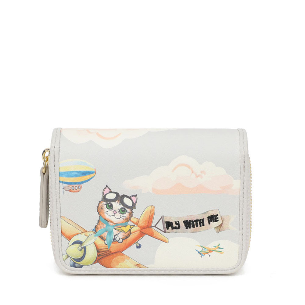 Portafoglio Donna Medio BRACCIALINI linea Allround stampa Over the Clouds