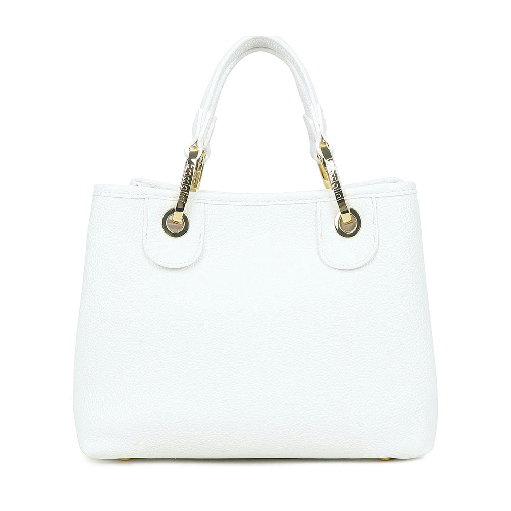 Borsa Donna a Mano Media BRACCIALINI linea Beth Strass Bianco