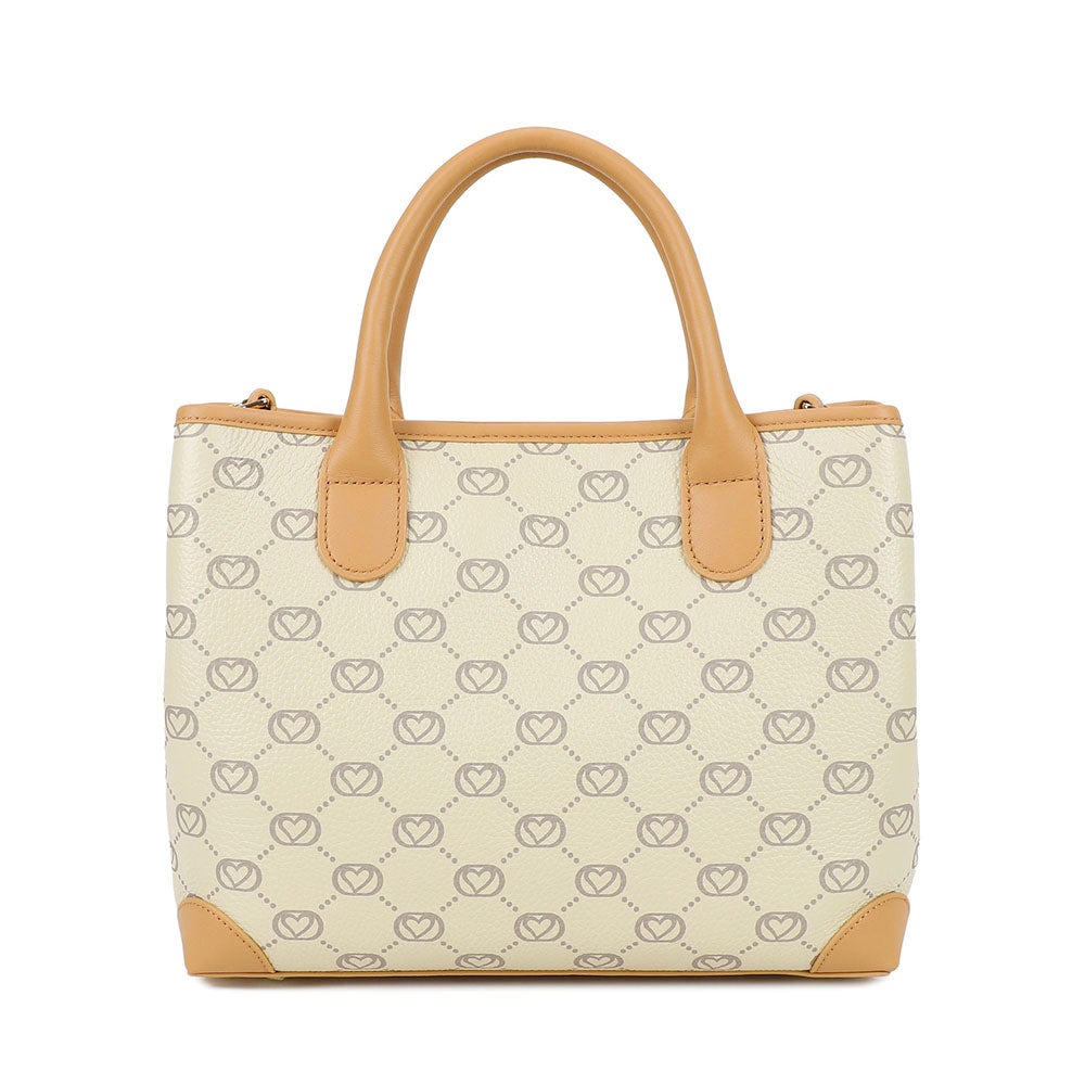 Borsa Donna a Mano Media BRACCIALINI linea Monogram in Pelle Beige