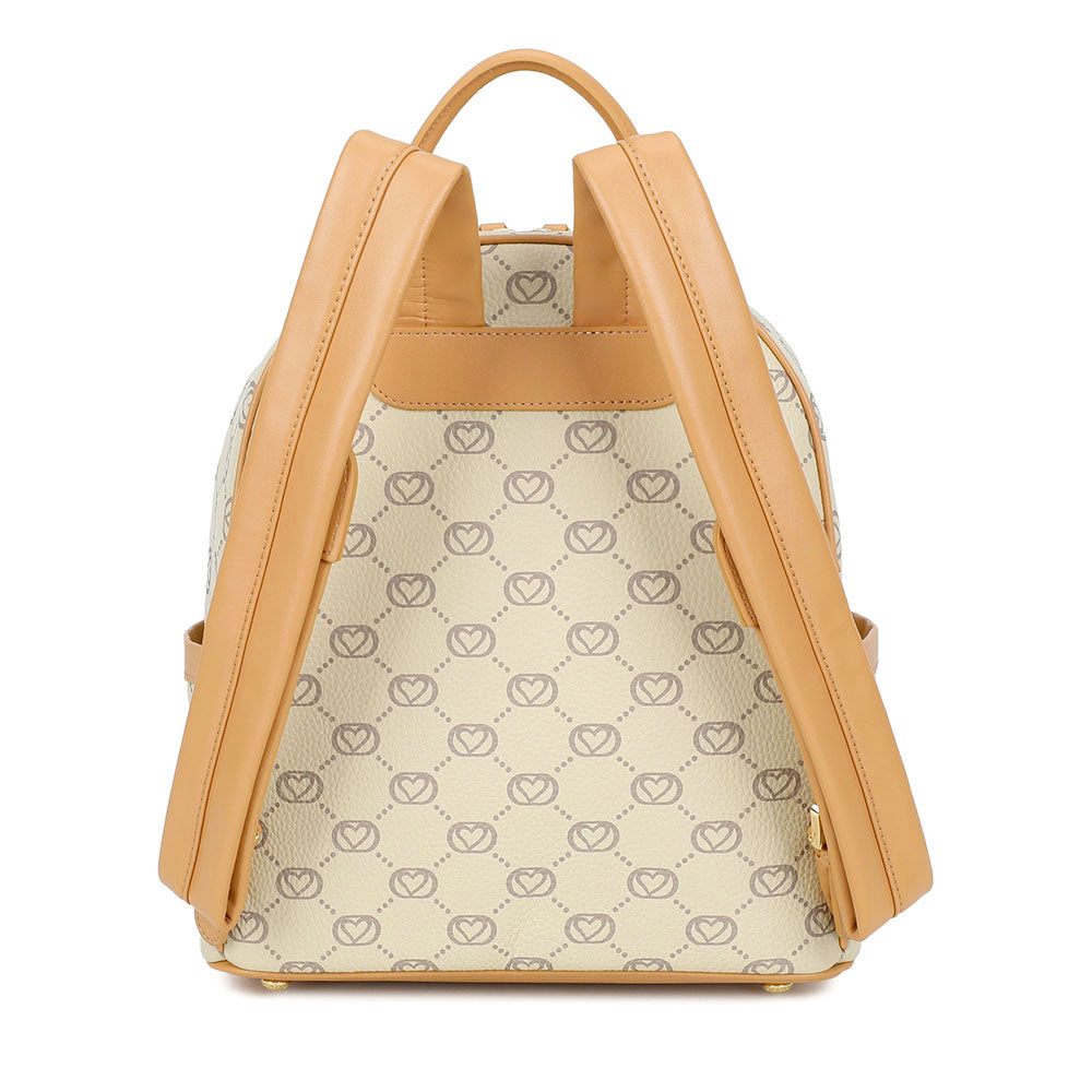 Zaino Donna BRACCIALINI linea Monogram in Pelle Beige