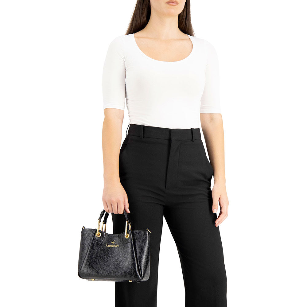 Borsa Donna a Mano Small BRACCIALINI linea Amy Nero
