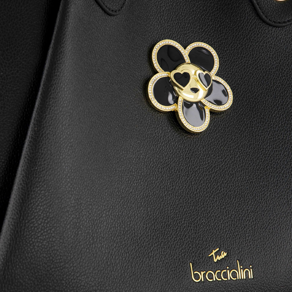Borsa Donna a Mano Large BRACCIALINI linea Amy Bijoux Nero