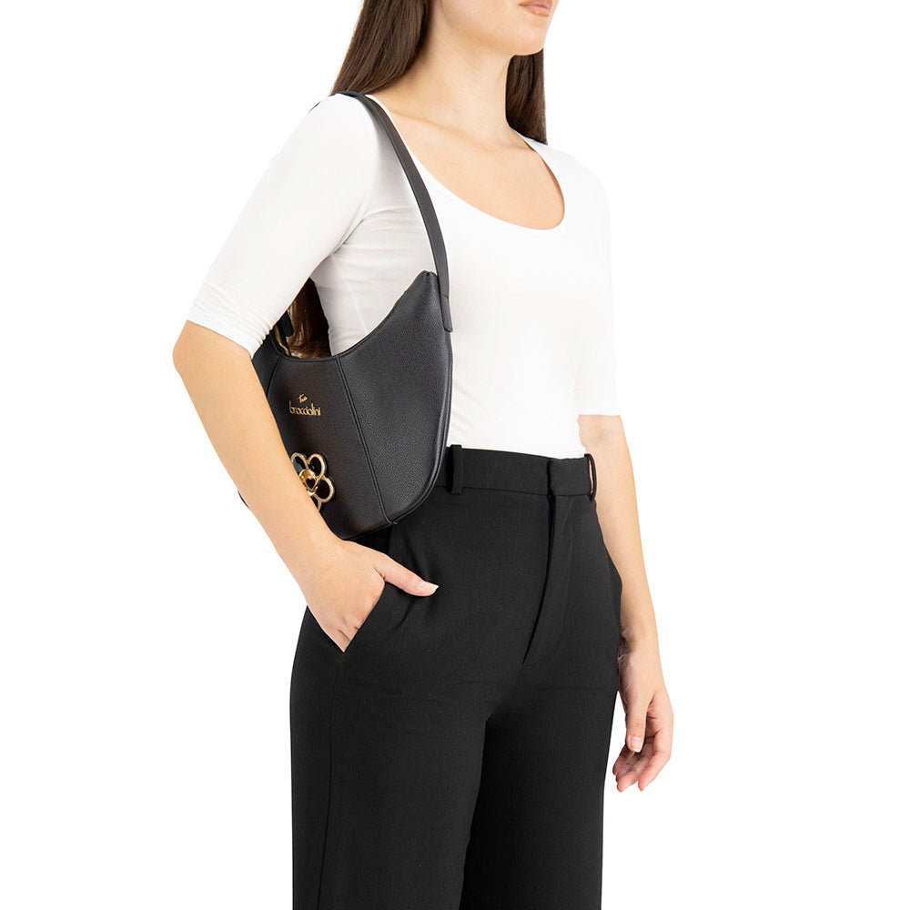 Hobo Bag Donna BRACCIALINI linea Amy Bijoux Nero