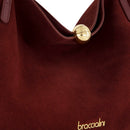 Shopping Bag Donna BRACCIALINI linea Ariel Suede in Camoscio color Vinaccia