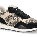 Sneakers Running LIU JO Maxi Wonder Low 02 in Suede Rafia e Pelle Black Rope