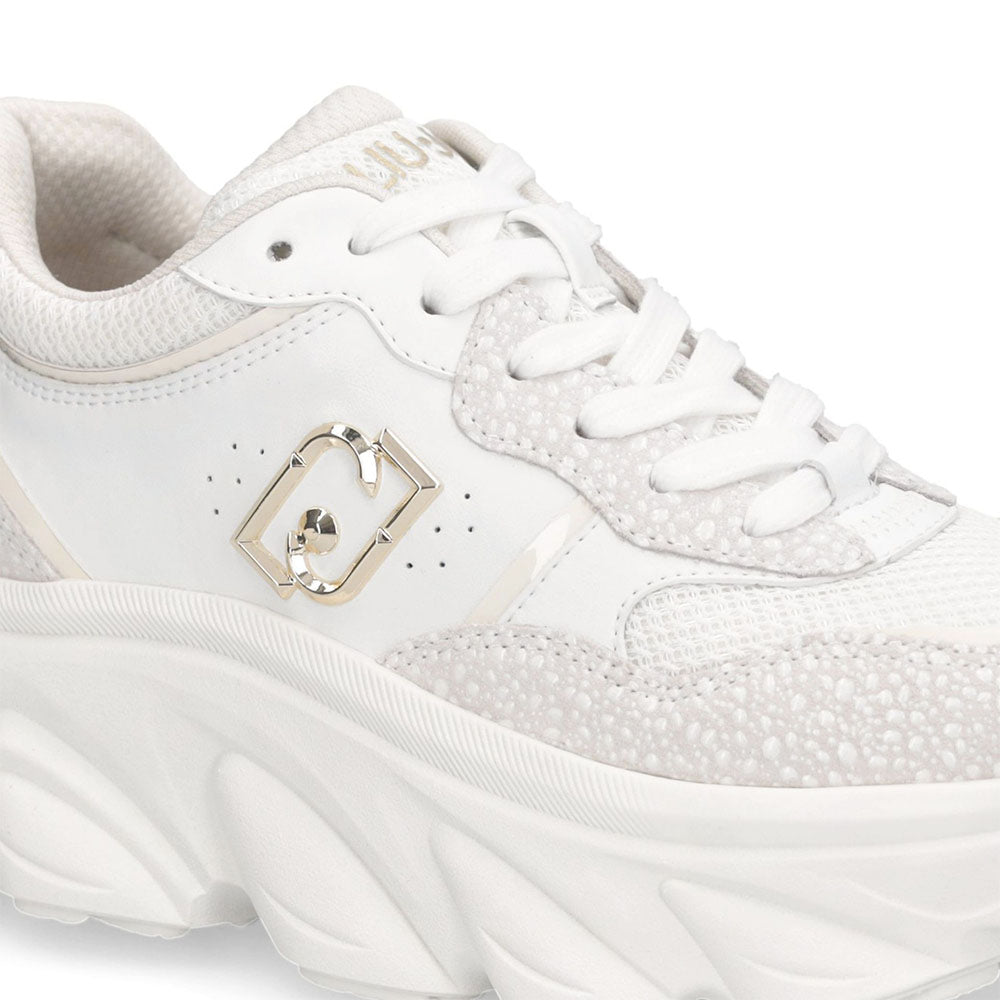 Sneakers Chuncky Donna LIU JO Steffy 01 in Pelle Bianca