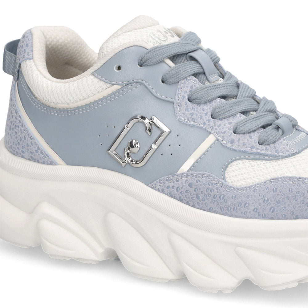 Sneakers Chuncky Donna LIU JO Steffy 01 in Pelle Azzurra
