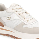 Sneakers Platform Donna LIU JO Amazing 38 in Suede e Mesh color Latte e Bianco